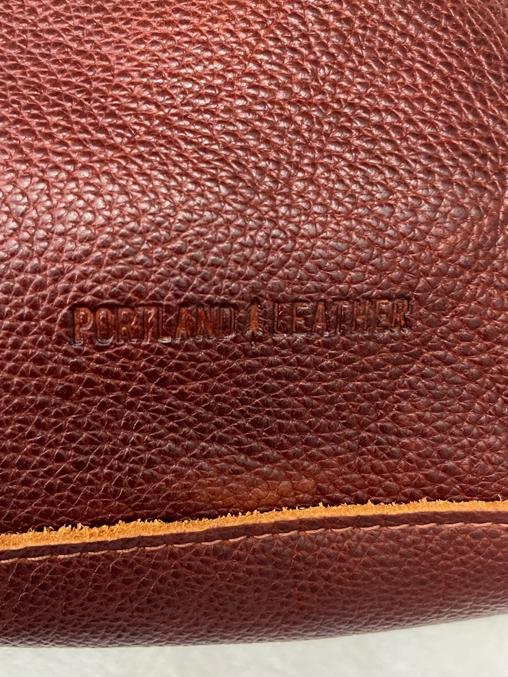 Portland Leather Goods Large Naomi Shoulder Bag in Nutmeg Pebbled Leather NWT - Picture 9 of 14